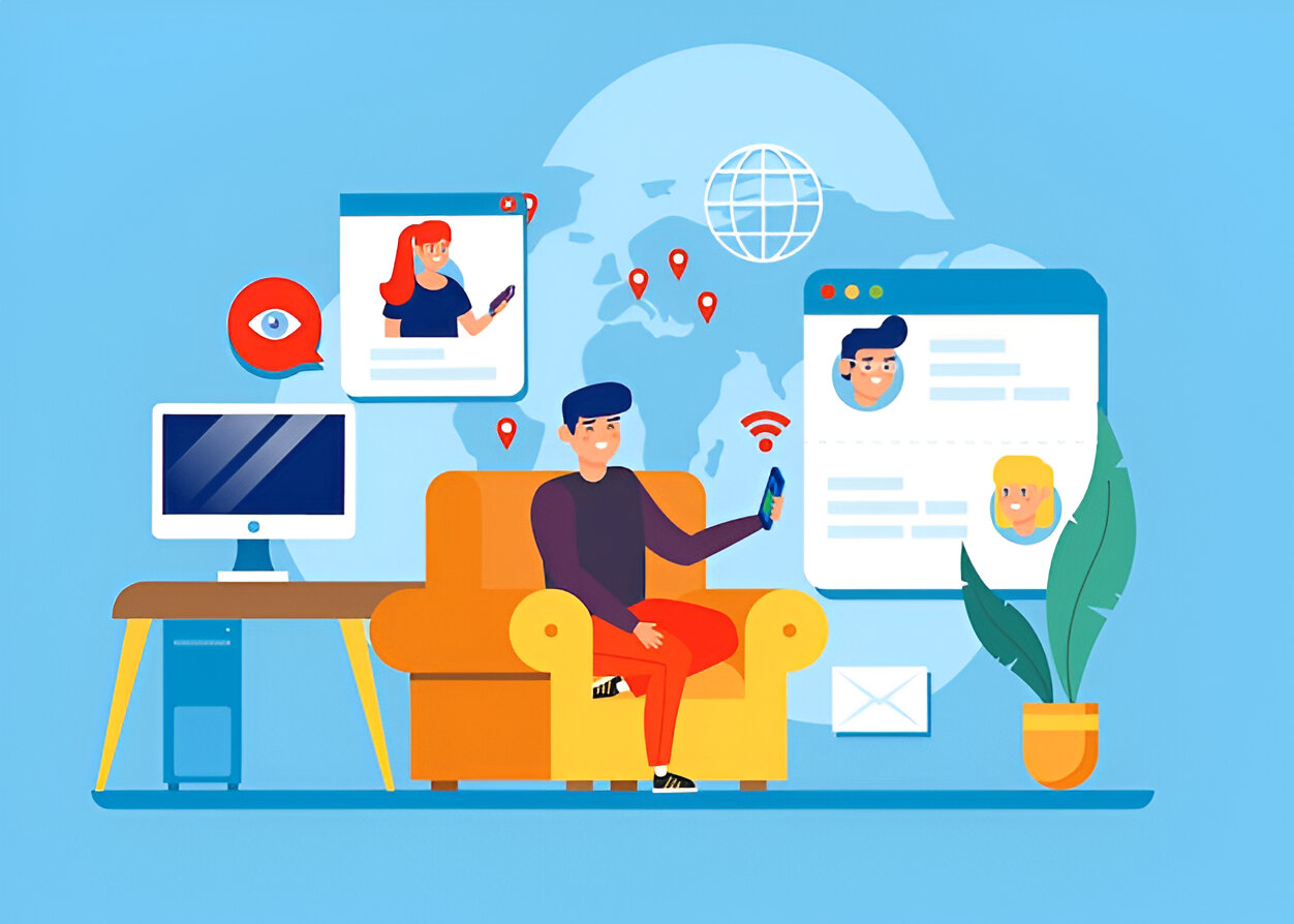 Professional team member in dark clothing